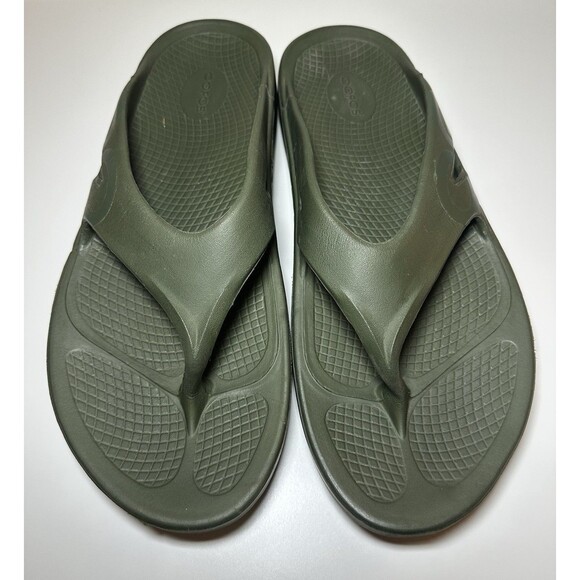 OOFOS Original Forest Green Flip Flop Thong Sandals Unisex Men 13 Women 15 EU 46 - Picture 6 of 11